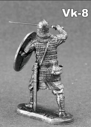 Сувенир фигурка статуэтка металл сплав олово войн викинг круглый щит