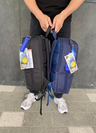 Рюкзак из ткани для ноутбука bagland, синий5 фото