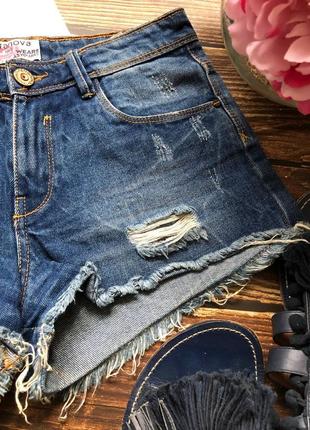 Шорти джинсові, шортики котон, jeans denim літні базові3 фото