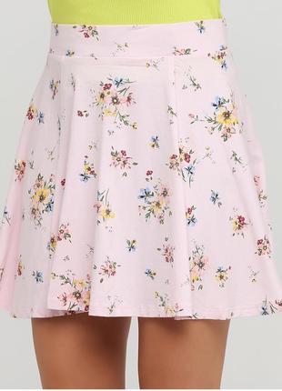 Брендовая юбка c&a хлопок германия цветы этикетка2 фото