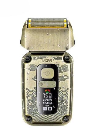 Електробритва-шейвер vgr v-337 акумуляторна з двома бритвеними головками