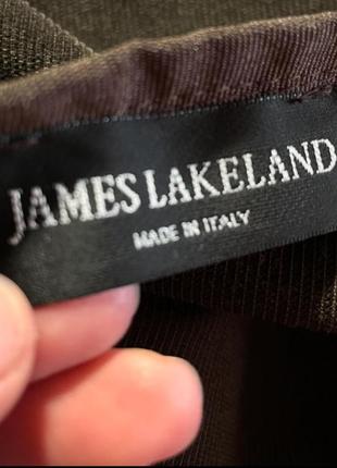 Италия дизайнерская вельветовая длинная юбка от james lakeland коричневого цвета7 фото