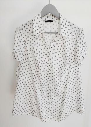 Летняя рубашка блуза с коротким рукавом батал