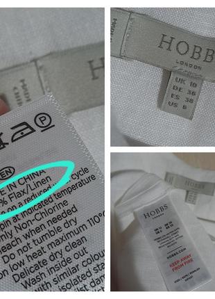 100% льон люкс бренд англія лляна біла блузка5 фото