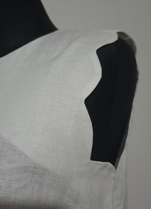 100% лён люкс бренд англия льняная белая блузка8 фото