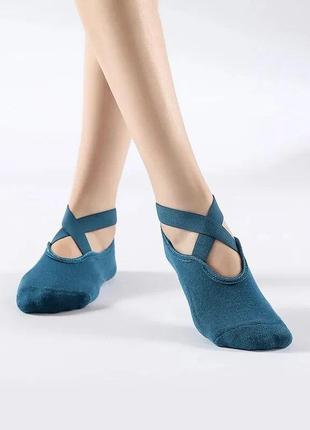 Носки  женские для йоги logifit socks бирюза