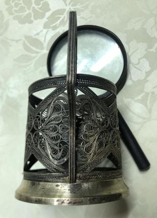 Подстаканник мельхиор.