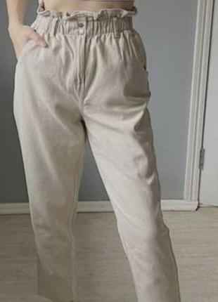Брюки джинсы багги h&amp;m, размер л (арт1880)3 фото