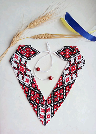 Кутовий ґердан намисто кольє прикраси із бісеру бісер