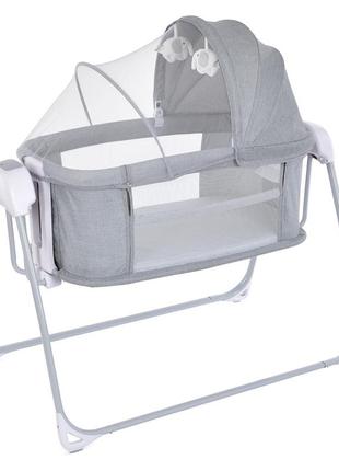 Лiжечко-колиска-гойдалка-манеж для немовлят з електро-заколисуванням mastela 8901 (механізм гойдання: вліво-вправо, музика, usb,