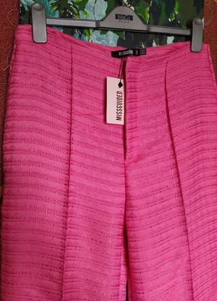 Ярко розовые прямые брюки от missguided4 фото