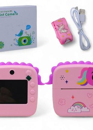 Фотоапарат-принтер c 66627 2 фронтальна камера, чб друк, usb-кабель, рулон термопаперу, звук, фото, відео,