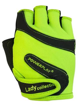 Перчатки для фитнеса powerplay 1729 размер м зеленые