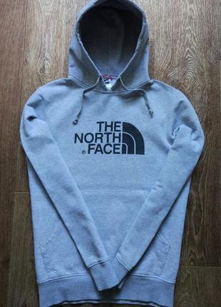 Серое мужское худи свитшот футболка the north face размер s