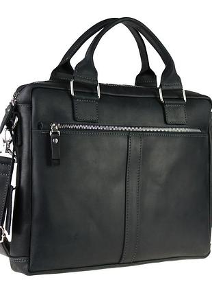 Сумка для документов большая кожаная а4 smg7(45) черная
