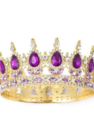 Корона на торт корона європейської королеви кришталева весільна корона бароко театражна тіара для жінок stone