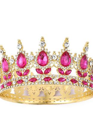 Корона на торт корона європейської королеви кришталева весільна корона бароко театражна тіара для жінок stone