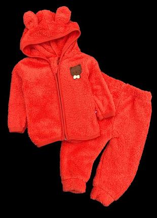 Костюм 2 в 1: кофта, штани "ведмедик", набивна махра тм "murat baby" (кофта зі штанами)