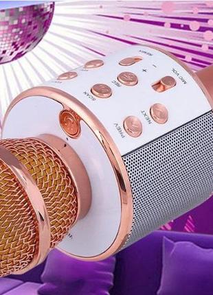 Bluetooth микрофон для караоке с изменением голоса wster ws-8588 фото