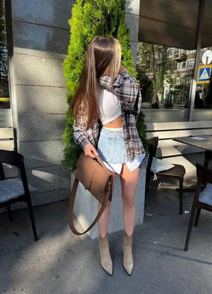 Трендовая юбка-шорты 😍 с имитацией белья, подкладка шортики6 фото