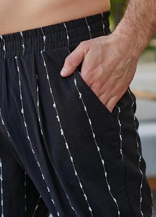 Две модели полоска лен льняные высокая брюки вельветовые вельветовые кюлоты клеш посадка клеш объемные брюки прямые широкие брюки5 фото