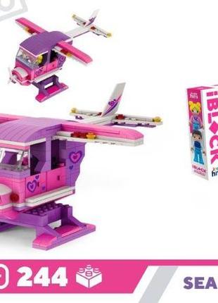 Конструктор kids hits iblock junior політ на гідролітаку, 244дет.,2 фиг, у кор. 32*21,5*5см