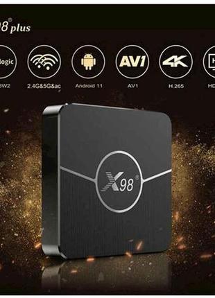 Smart приставка андроїд x98 plus 4/32 тм technosat