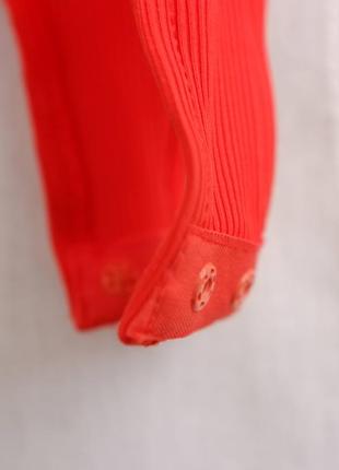 Червоне боді в рубчик від zara розмір м8 фото