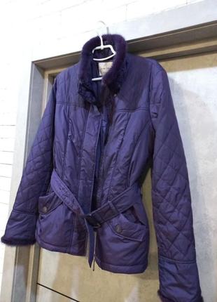 Фірменна,якісна,стильна,курточка,демісізон на пуху ,з хутром норкою8 фото