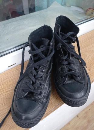 Кеди високі шкіряні converse