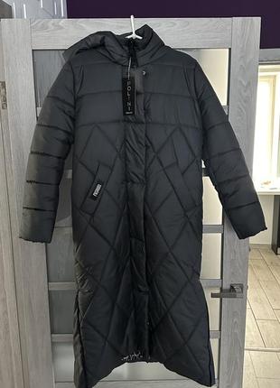 Пуховик длинный