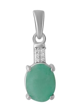 Срібна підвіска silverthin зі смарагдом 2.424ct (2062011)