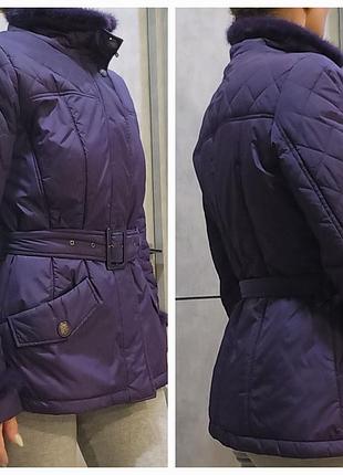 Фірменна,якісна,стильна,курточка,демісізон на пуху ,з хутром норкою3 фото