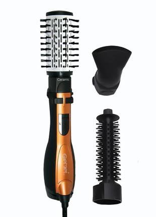 Фен стайлер для волосся 3 в 1 повітряний мультистайлер 1000 вт з холодним та теплим повітрям gemei