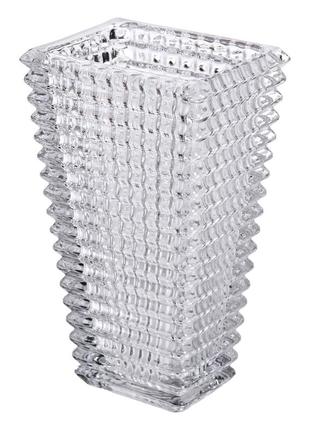 Прямокутна декоративна скляна ваза 13,5 x 10 x 22 см