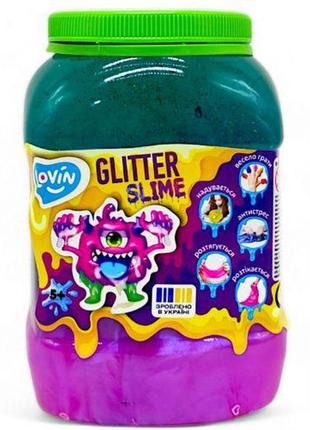 Слайм-антистрес "lovin: big slime", 1150 мл, перламутр+темно бірюзовий