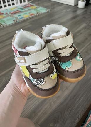 Детские утепленные кроссовки эко кожа 12,5 см по стельке