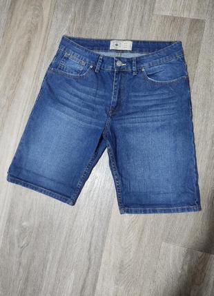 Чоловічі джинсові шорти / zara / сині шорти / бриджі1 фото