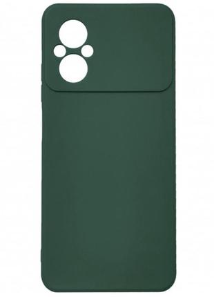 Чохол fiji soft для xiaomi redmi note 11r силікон бампер темно-зелений