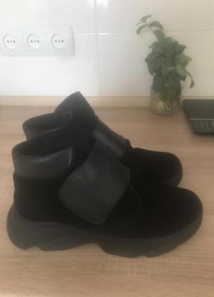Ботинки зимние женские натуральная замша 38-39-40(25см)