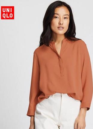 Руяшка блуза свободного кроя uniqlo вискоза1 фото