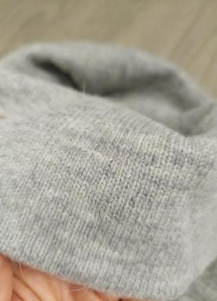 Женская шерстяная кофта без рукавов серая под горло4 фото