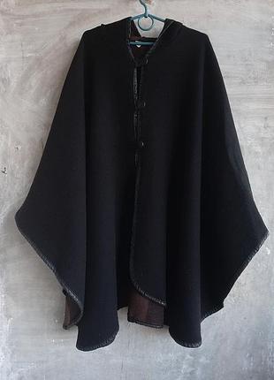 Пончо чорне шорсткість капюшон германія 350 євро m l xl xll