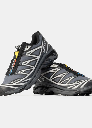 Кросовки salomon xt-6 gtx grey/black gore-tex3 фото