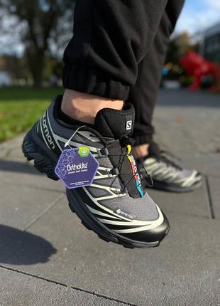 Кроссовки salomon xt-6 expanse grey black white