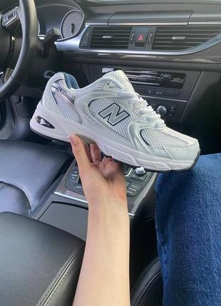New balance 530 white silver кросівки