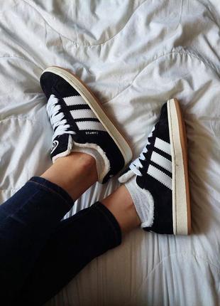 Кросівки adidas сampus black white winter