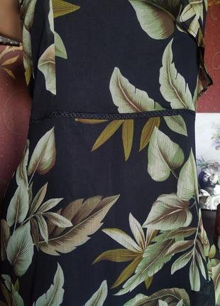 Сукня міді з рослинним принтом від oasis5 фото