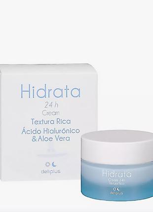 Зволожувальний крем для обличчя з гіалуроновою кислотою hidrata 50ml запалення