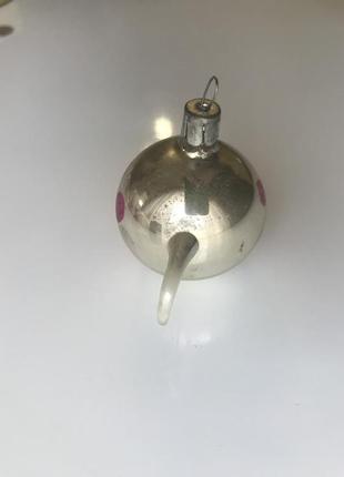Елочная игрушка чайник ссср советская чайничек подарок ялинкова прикраса подвес подвесная